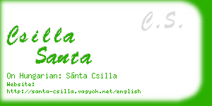 csilla santa business card